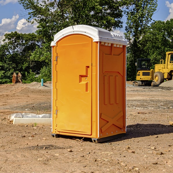 how often are the portable restrooms cleaned and serviced during a rental period in Freeborn